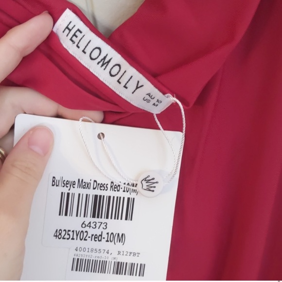 Hello Molly Cow Neck Red Maxi Dress - Picture 6 of 6